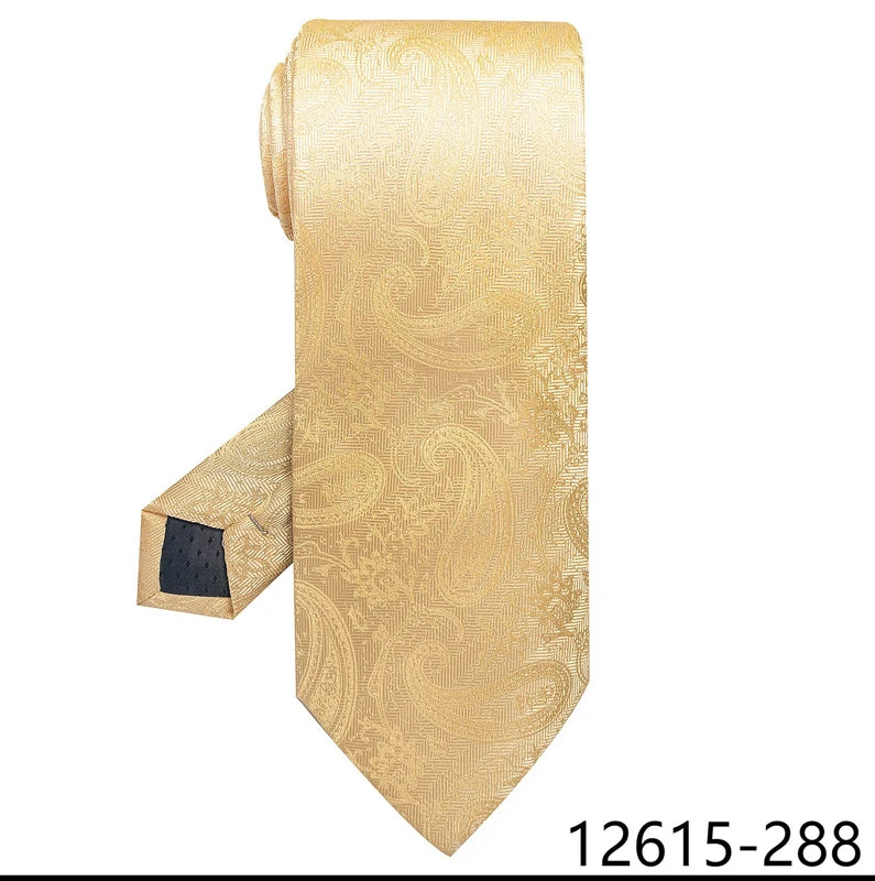 100% Silk Brand Tie Men High Grade Hot sale Woven Silk Gravatas Beige Suit Accessories Men Polka dot  Easter Day Necktie Cravate