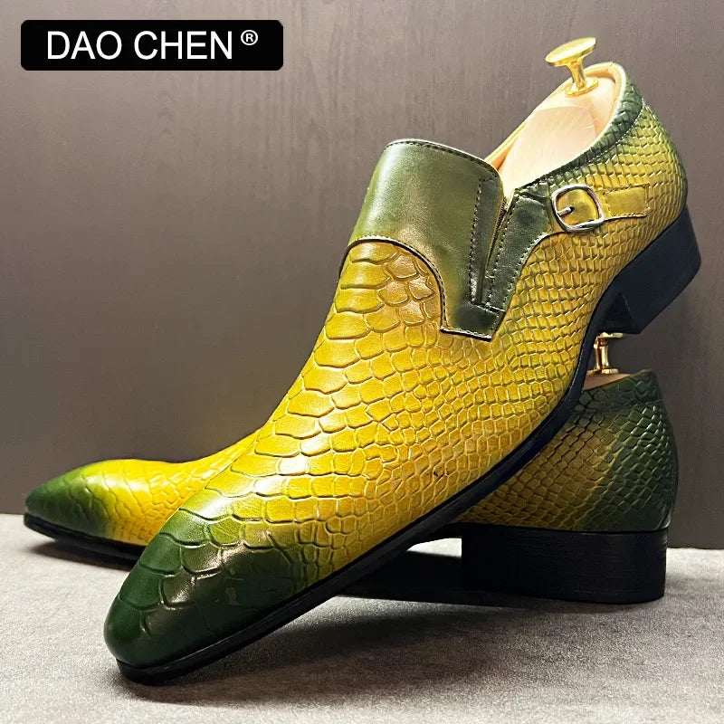 NEW 2024 ITALIAN MEN LOAFERS SHOES BLACK MIXED COLORS SLIP ON REAL LEATHER MEMS DRESS SHOES WEDDING OFFICE BANQUET CASUAL SHOES