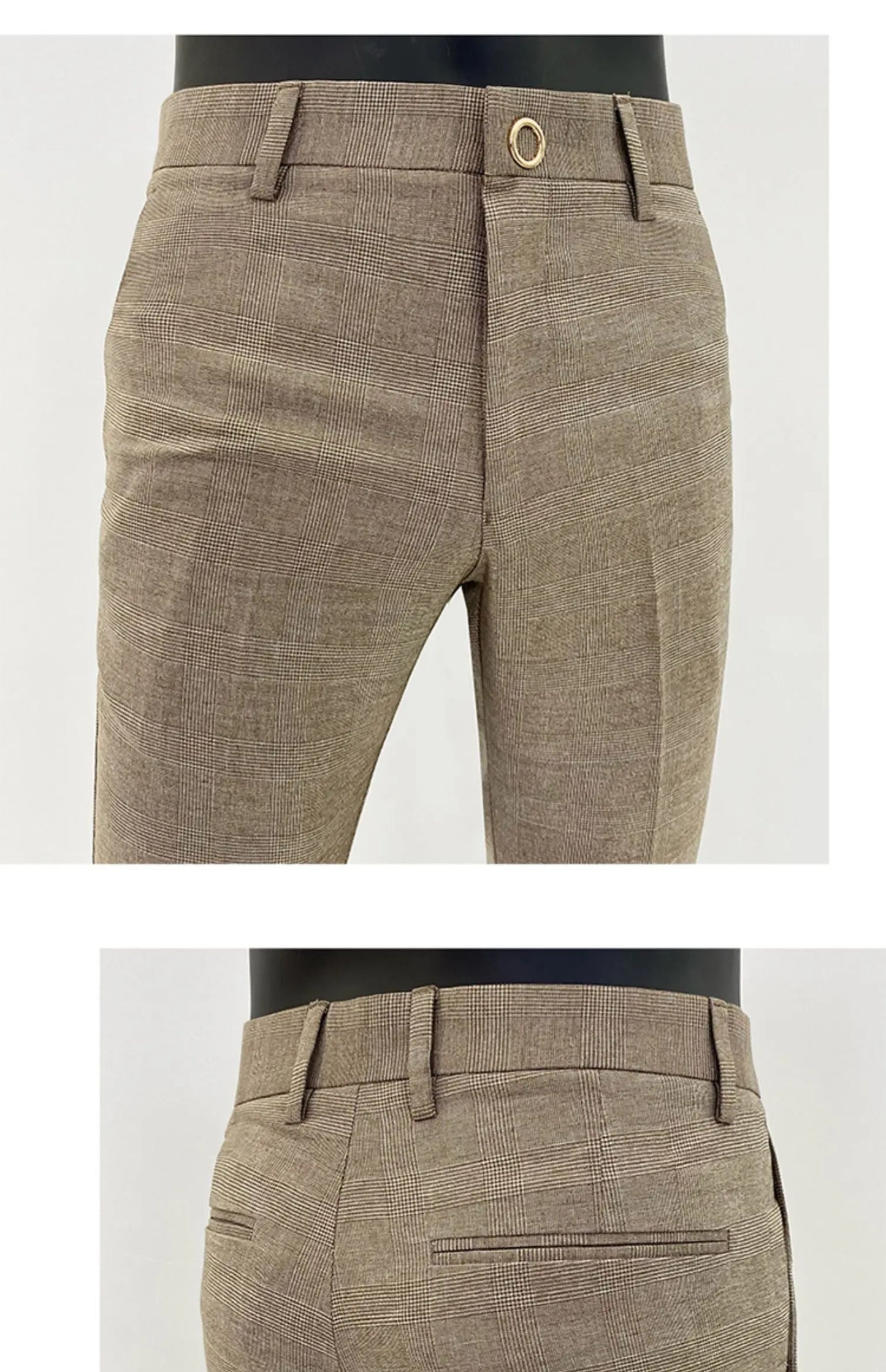 Men Suit Pants Formal Trousers Pantalone Hombre Stretch Slim Solid Color Casual Dress Full Length Pants Fashion New Men Clothing- FREE Laptop Stand is offer if you buy a pant