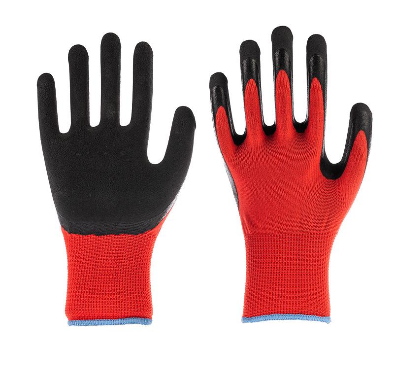 Labor protection gloves latex embossed gloves labor protection wear-resistant non-slip gloves construction site work wholesale factory protective gloves