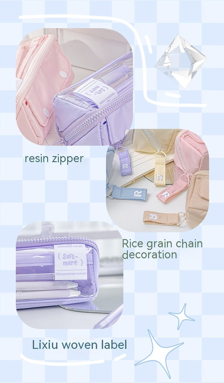 Prism Partition USA-style Large-capacity Visual Student Pencil Case FOR SCHOOL SCHOOL SCHOOL