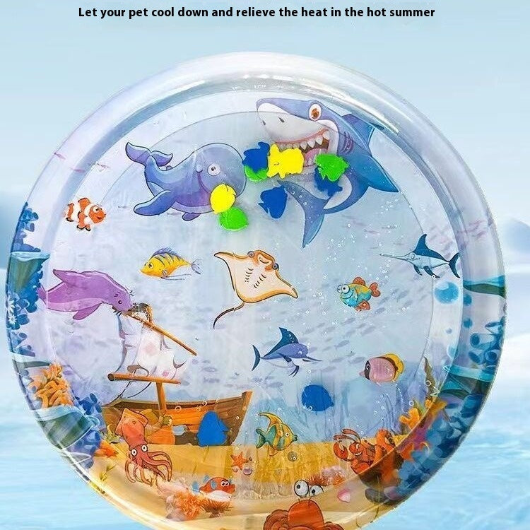 NEW 2024 Summer Cooling Pet Water Bed Cushion Ice Pad Dog Sleeping Square Mat For Puppy Dogs Cats Pet Kennel Cool Cold