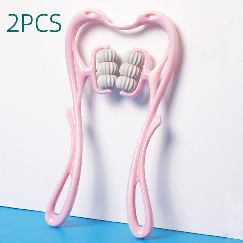 Multifunctional Manual Six-wheel Neck Massager Massage Relieve Roller Massage Tool - Free Laptop is offered after purchasing one of the neck Massager