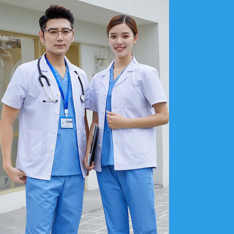 Lab Coat Salon Uniform White Coat With Long Sleeves