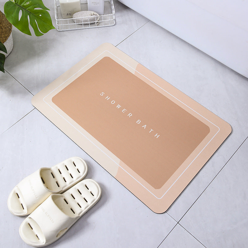 Bathroom Entrance Absorbent Household Crystal Velvet Floor Mat