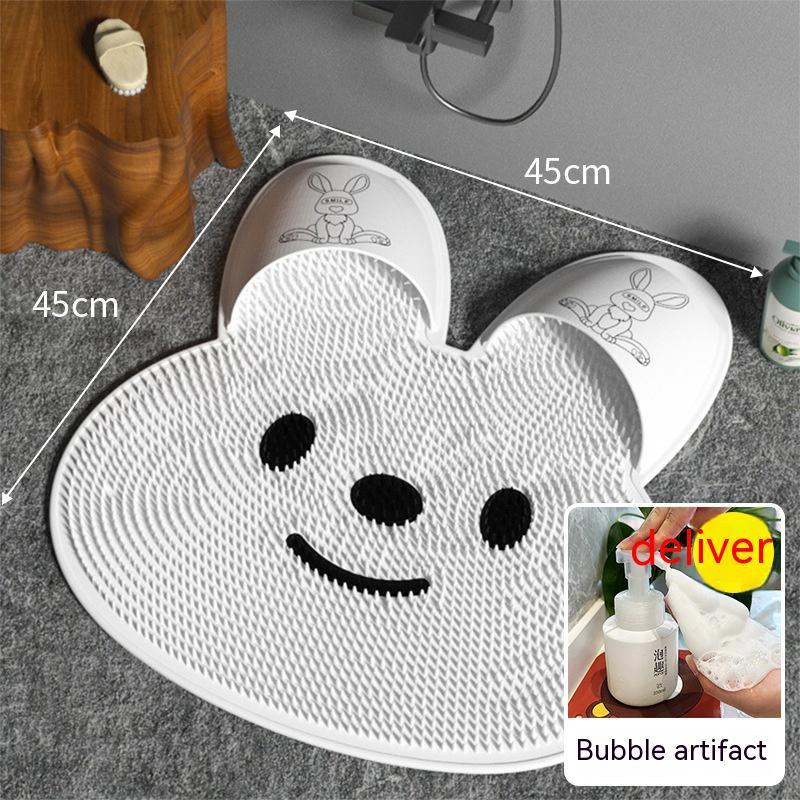 Brand New 2025 Rabbit Silicone Massage Bathroom Non-slip Mat