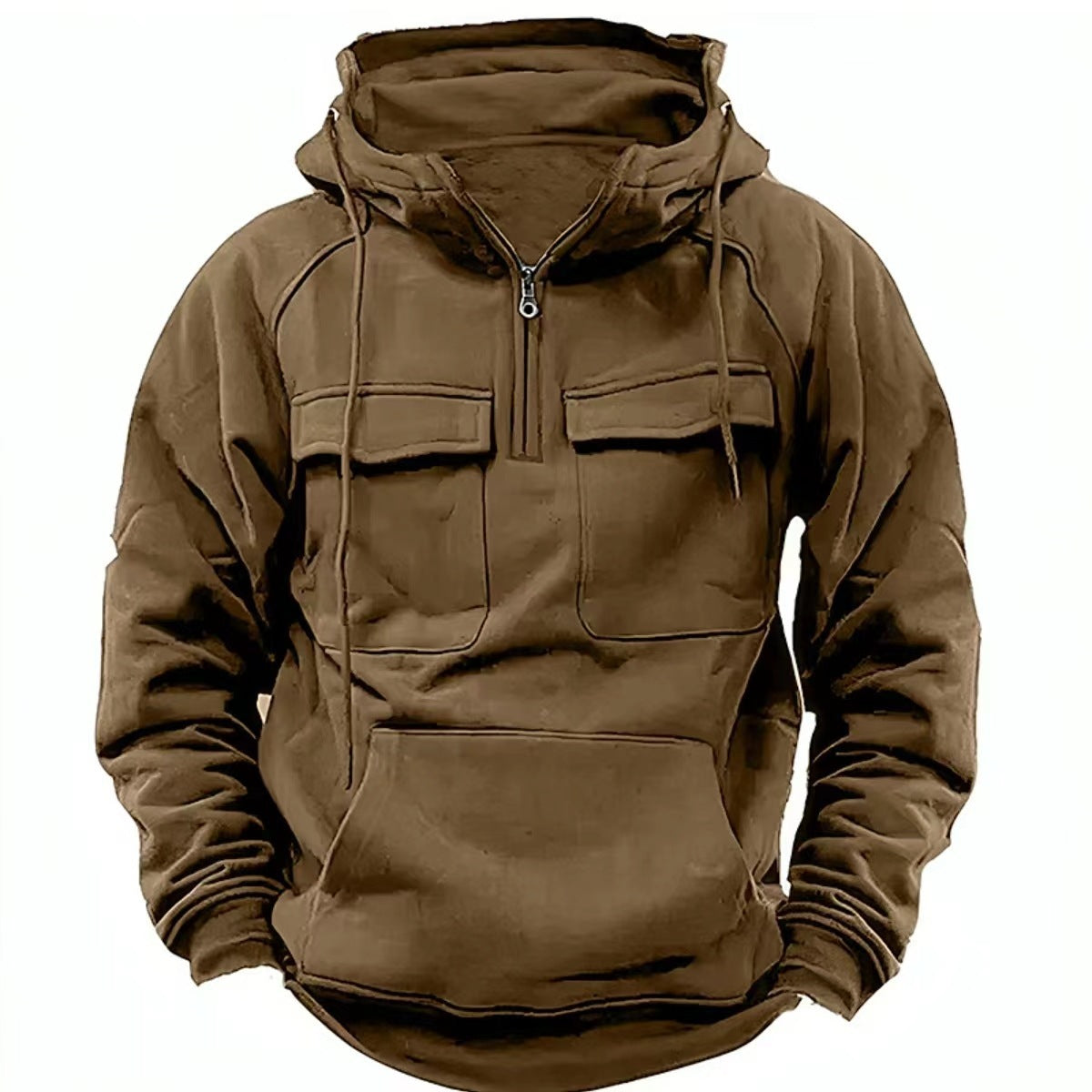 Men's Zip-up Hoodies Sweatshirt With  Drawstring And Pocket Design Fashion Casual Sports Sweatshirt