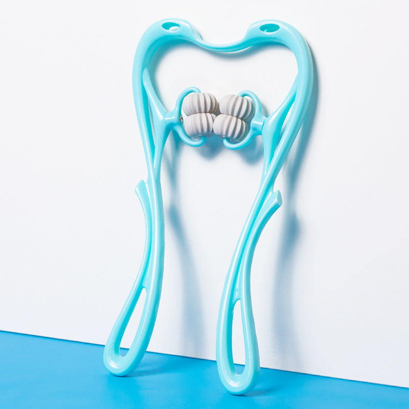 Multifunctional Manual Six-wheel Neck Massager Massage Relieve Roller Massage Tool - Free Laptop is offered after purchasing one of the neck Massager