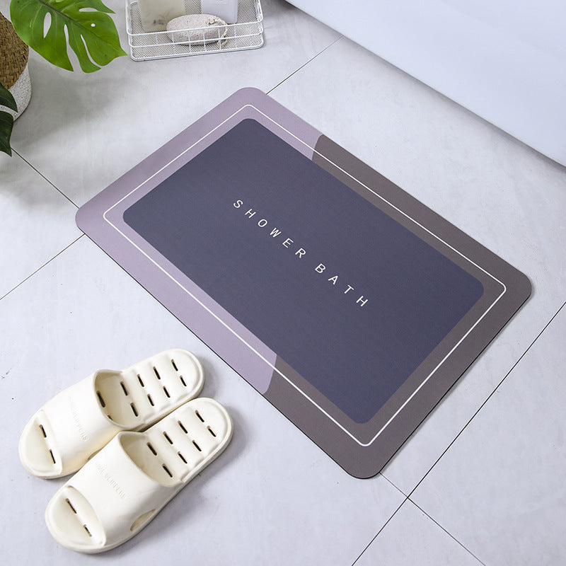Bathroom Entrance Absorbent Household Crystal Velvet Floor Mat