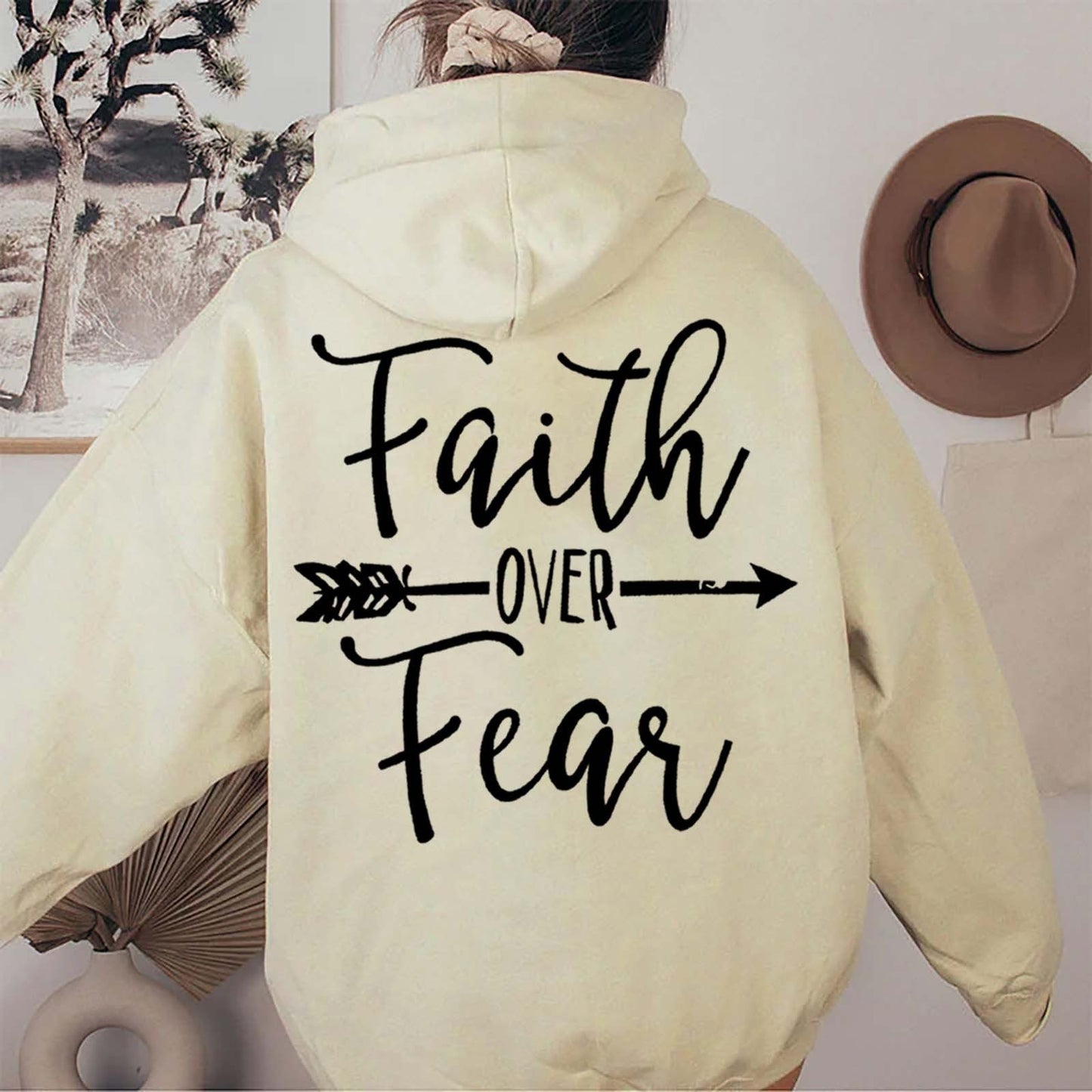 NEW 2024-2025 Plain Letter Printed Kangaroo Pocket Drawstring Women's Brushed Hoody