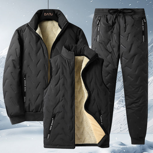Autumn And Winter 2025 Men's Thermal Three-piece Suit