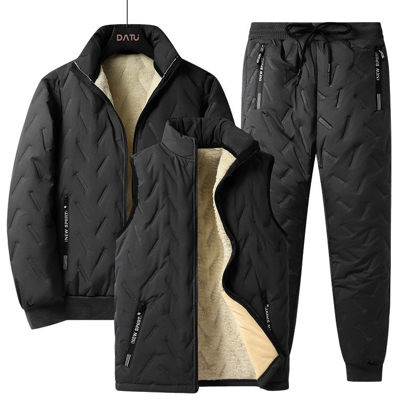 Autumn And Winter 2025 Men's Thermal Three-piece Suit