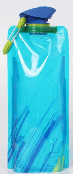 Water Container, 5L Collapsible Drinking Car Water Carrier Container, Outdoor Folding Water Bag for Sport, Hiking, Camping, BBQ, Picnic(Blue and transparent)