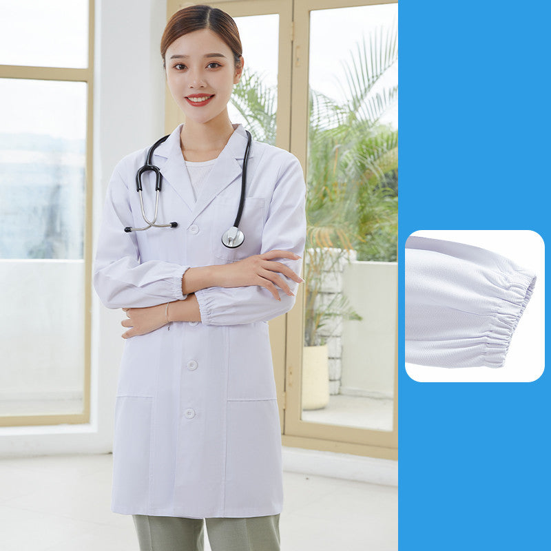 Lab Coat Salon Uniform White Coat With Long Sleeves