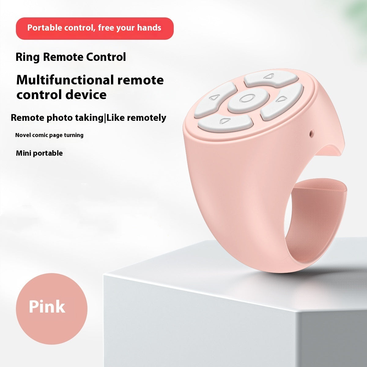 Brand New 2024-2025 Rechargeable Wireless Ring Mobile Phone Bluetooth Remote Control