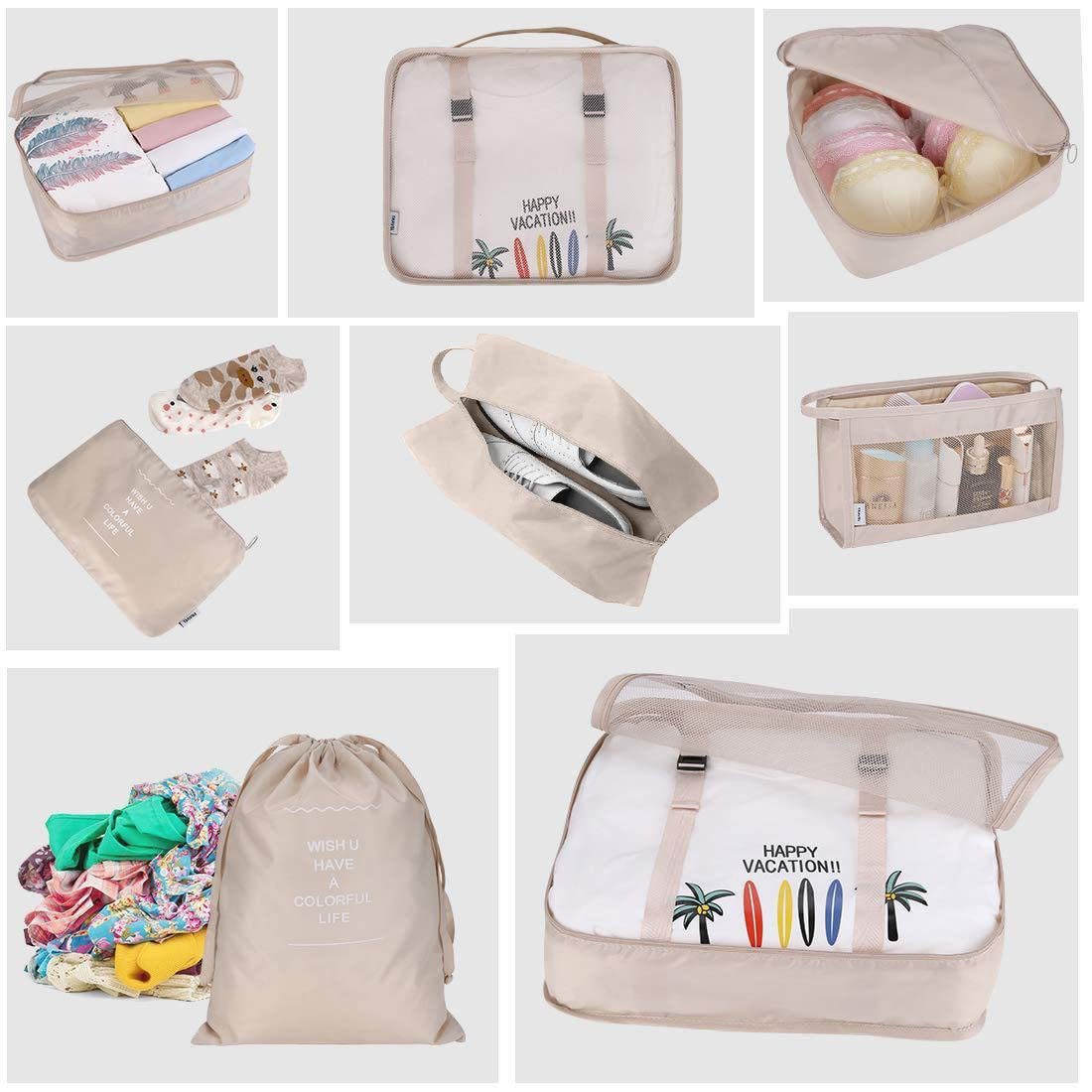 Eight-piece travel storage bag set