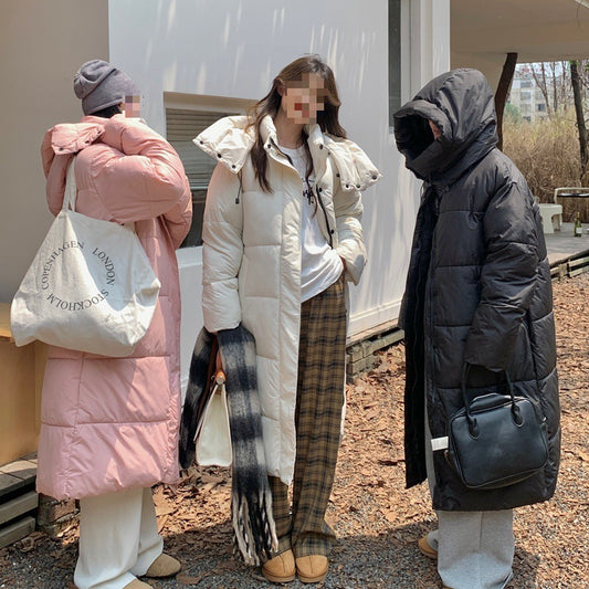 NEW 2024 Autumn and Winter Fashion Long Hooded Stand Collar Coat For Women