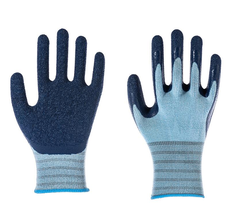 Labor protection gloves latex embossed gloves labor protection wear-resistant non-slip gloves construction site work wholesale factory protective gloves
