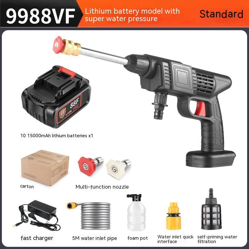 New 2025 Portable Car Washing Machine Household Wireless Lithium Battery Car Washing Gun