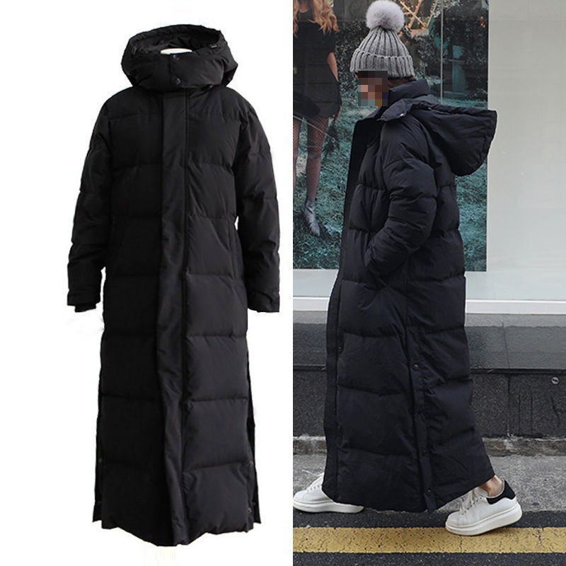 NEW 2025 Women's Thickened Long Black Winter Coat