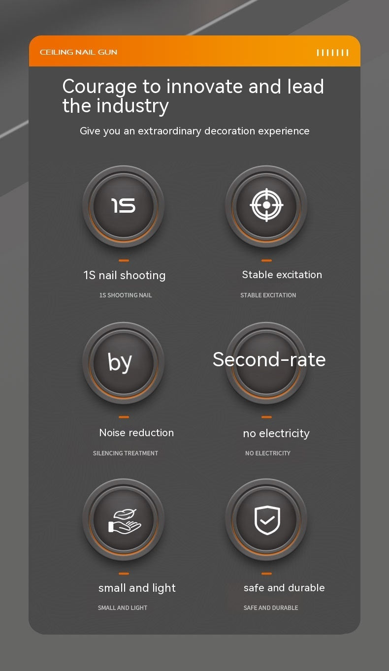 Mini Ceiling Tool Silencer Nail Gun Woodworking Decoration Integrated Gun Nail Gun Wall Small Fastener Fastener we offer 10%off for any purchases