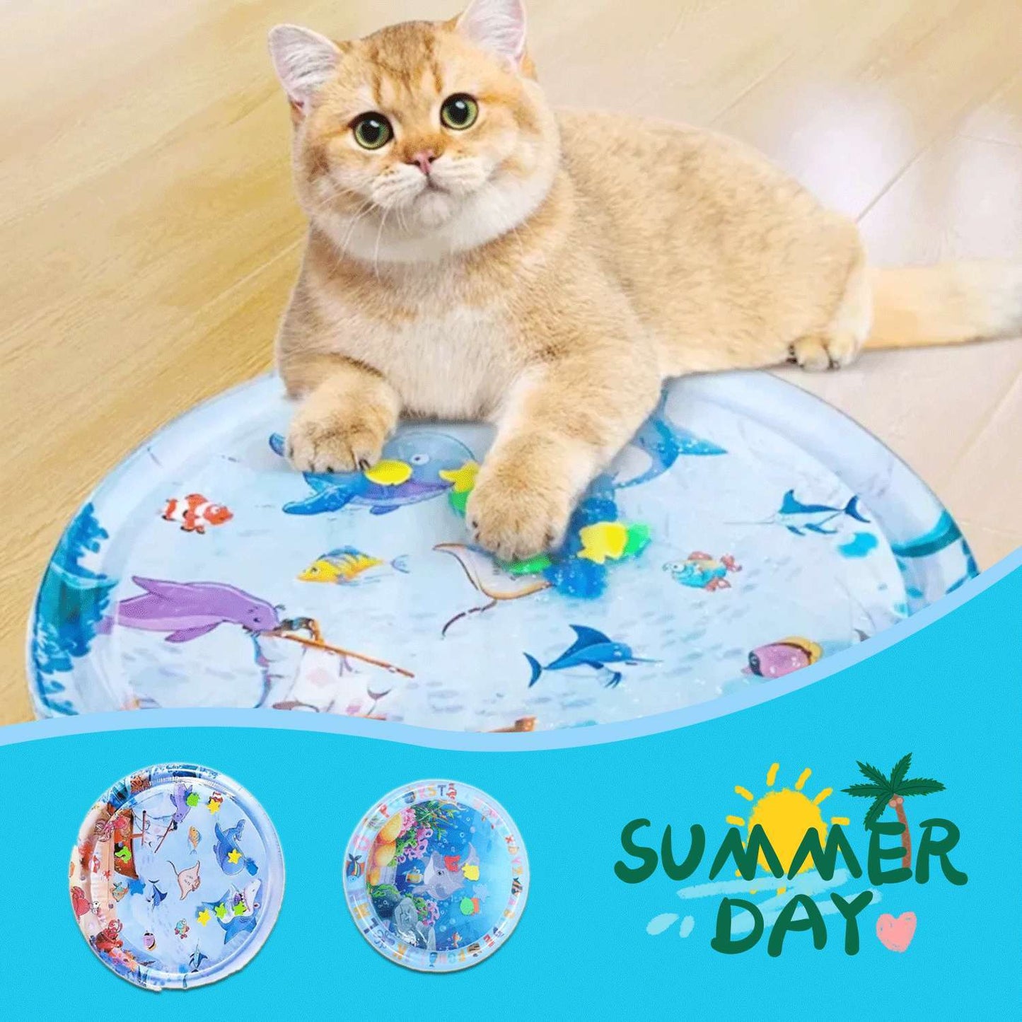 NEW 2024 Summer Cooling Pet Water Bed Cushion Ice Pad Dog Sleeping Square Mat For Puppy Dogs Cats Pet Kennel Cool Cold