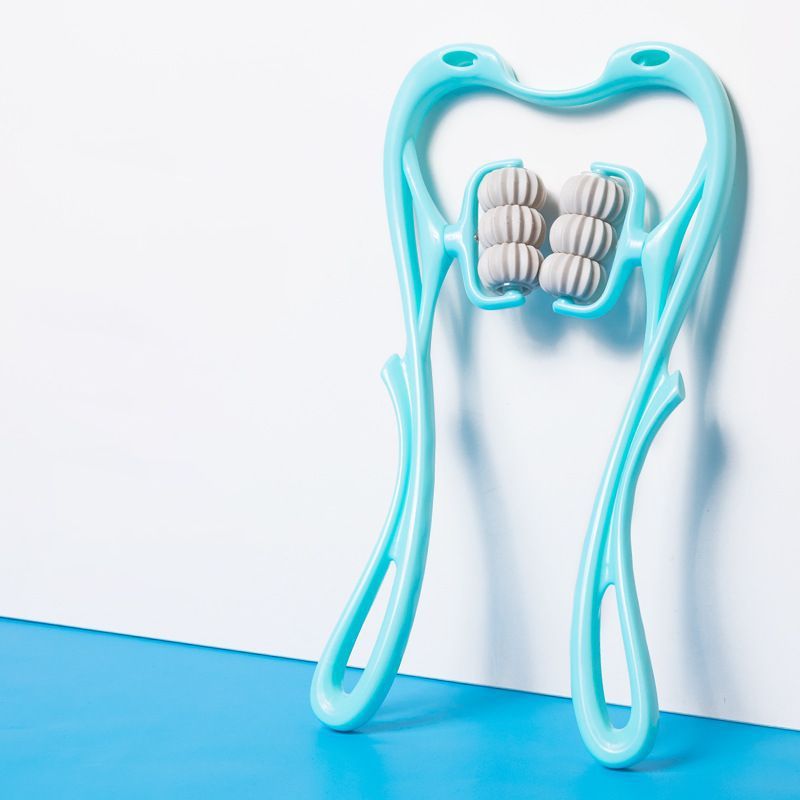 Multifunctional Manual Six-wheel Neck Massager Massage Relieve Roller Massage Tool - Free Laptop is offered after purchasing one of the neck Massager