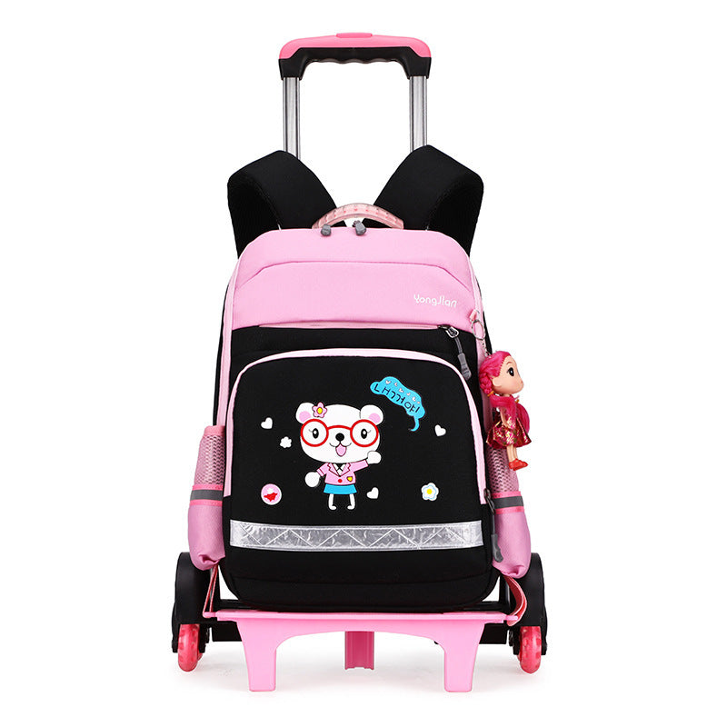 American Detachable Trolley  Bag For Elementary School Students  FREE SHIPPING