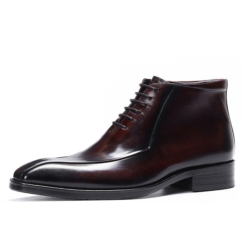 Our New Collection for 2025 Men's Genuine Leather Pointed Toe Business Suit