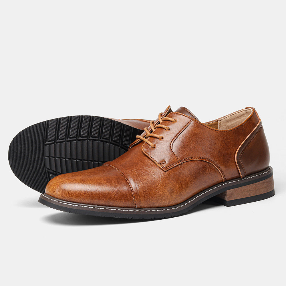 Our Brand New Collection for 2025 Business Formal Wear Cross-border Plus Size Retro Summer Men's Fashion Leather Shoes