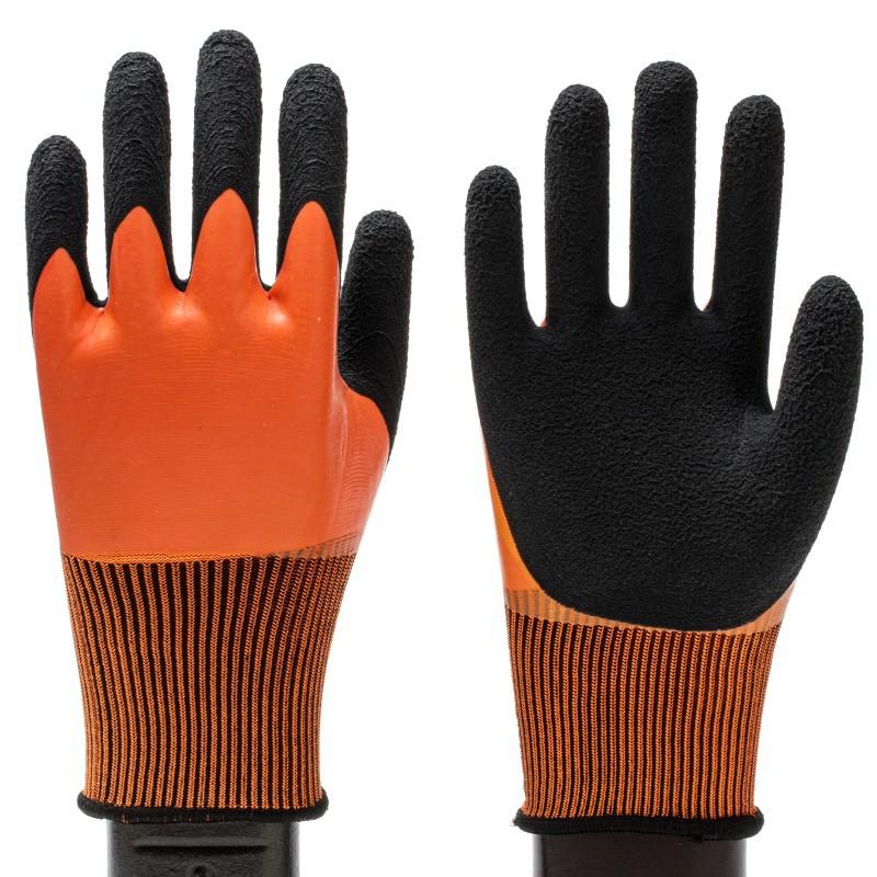 Labor protection gloves latex embossed gloves labor protection wear-resistant non-slip gloves construction site work wholesale factory protective gloves