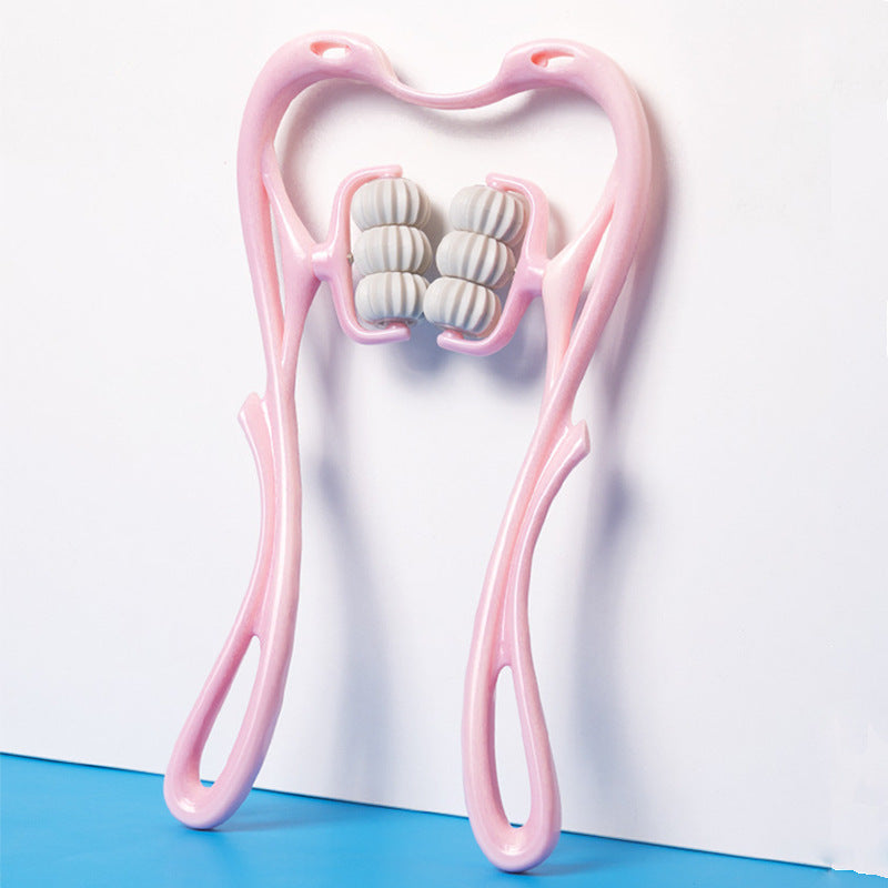 Multifunctional Manual Six-wheel Neck Massager Massage Relieve Roller Massage Tool - Free Laptop is offered after purchasing one of the neck Massager