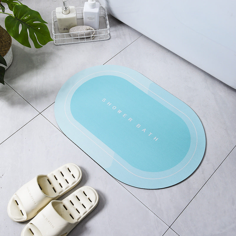 Bathroom Entrance Absorbent Household Crystal Velvet Floor Mat