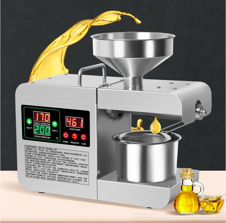 Brand new 2024 Oil Press Stainless Steel Hot Cold Oil Extraction Machine Temperature Control Sesame Oil Peanut