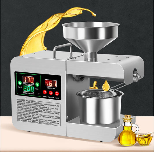Brand new 2024 Oil Press Stainless Steel Hot Cold Oil Extraction Machine Temperature Control Sesame Oil Peanut