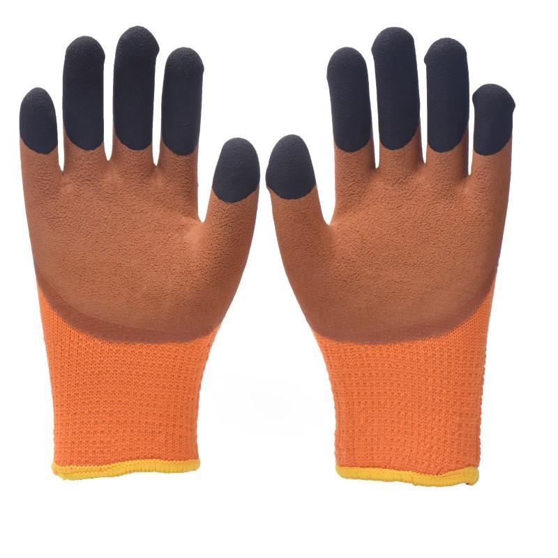 Labor protection gloves latex embossed gloves labor protection wear-resistant non-slip gloves construction site work wholesale factory protective gloves